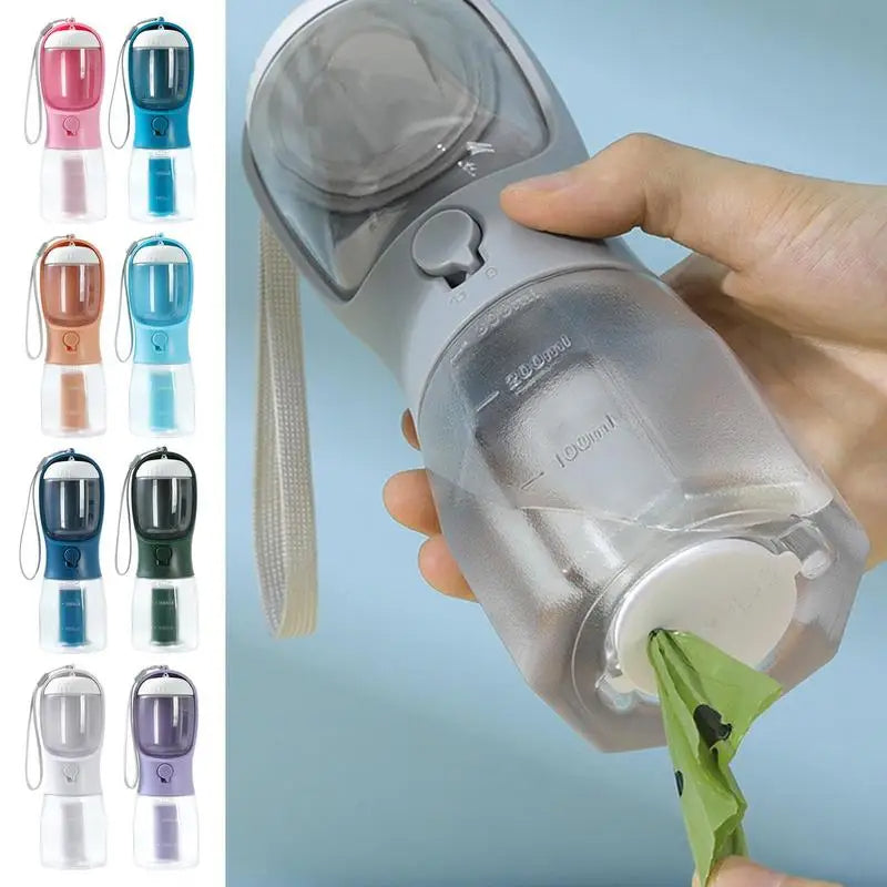 Dog Water Cup 3-in-1 – Portable Pet Water, Food & Waste Holder