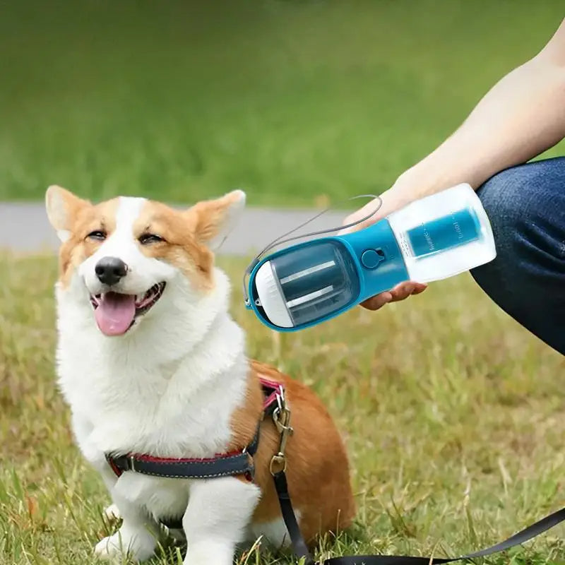 Dog Water Cup 3-in-1 – Portable Pet Water, Food & Waste Holder